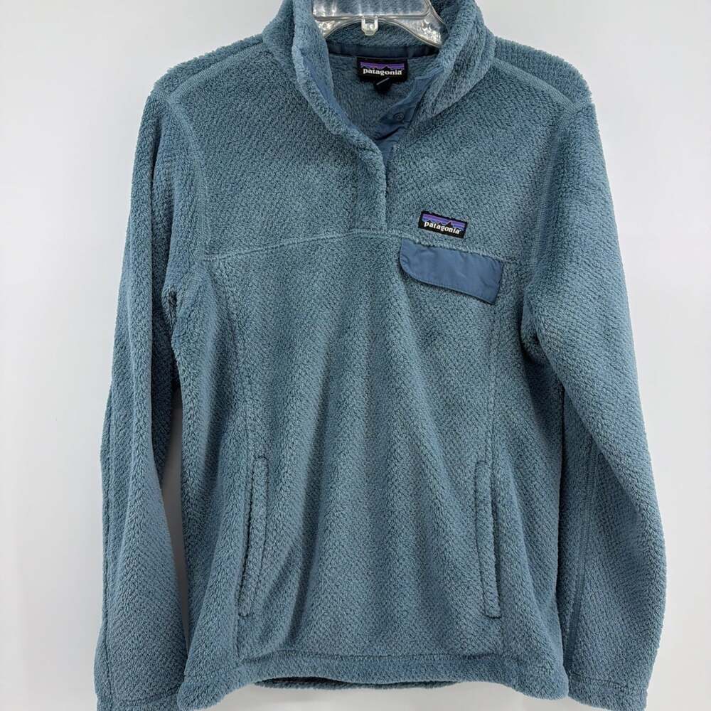 Patagonia Sweater Women’s Medium Teal Snap T-Fleece Pullover Jacket Outdoor